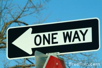 SCL one way sign